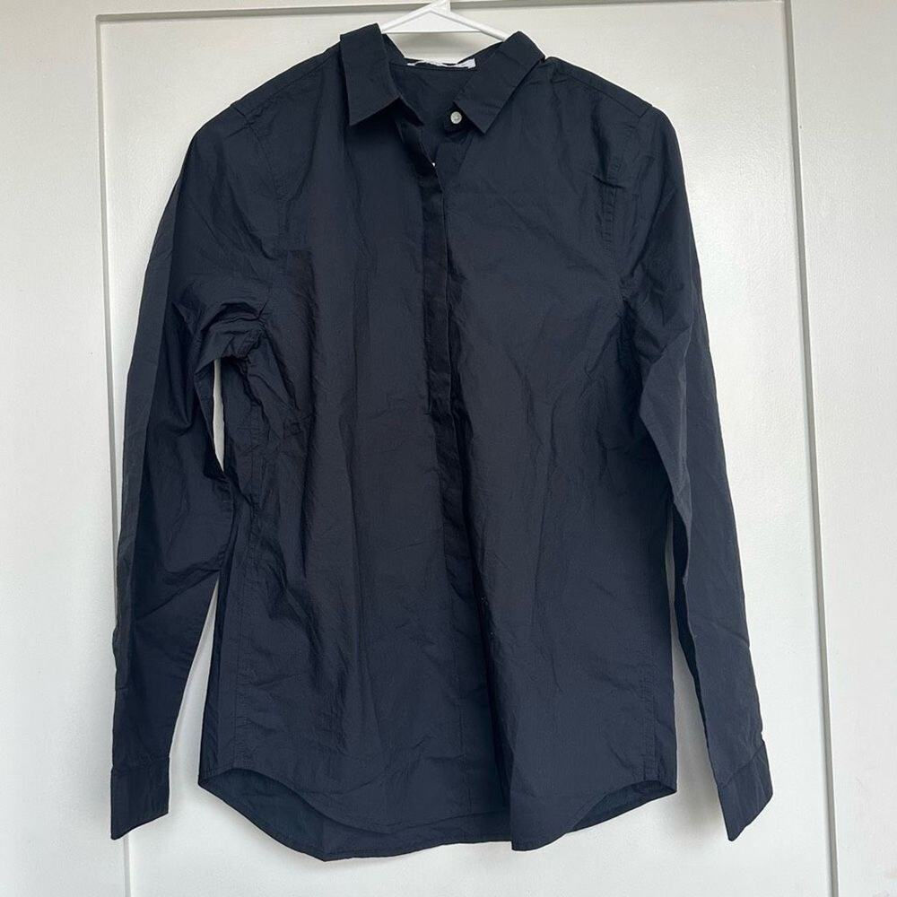 Everlane The Button Down Cotton Shirt, Size Small in Black NWOT - Picture 4 of 6